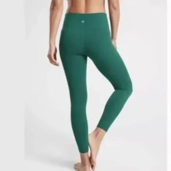 Athleta Elation 7/8 Tight with Powervita Fabric GREEN - Picture 1 of 7